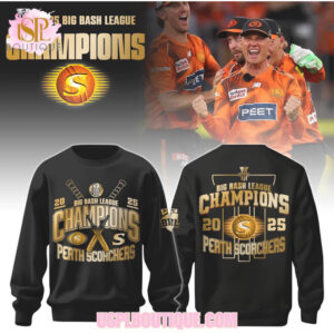 Perth Scorchers 2025 Big Bash League Champions Black Gold Cricket Fan T Shirt Hoodie Perth Scorchers 2025 Big Bash League Champions Black Gold Cricket Fan T Shirt Hoodie