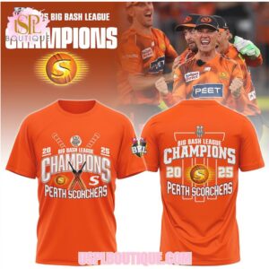 Perth Scorchers BBL 2025 Champions Orange Team Color Graphic T Shirt Hoodie And Sweatshirt