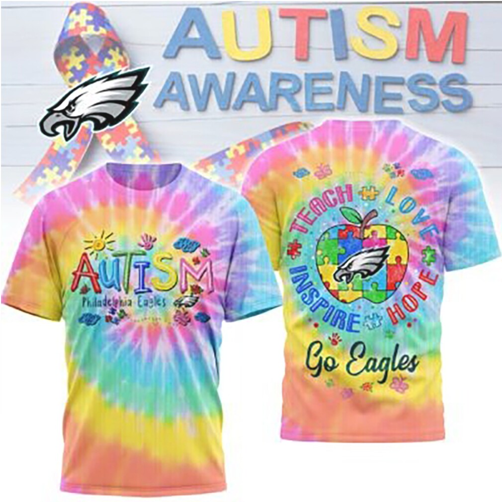 Philadelphia Eagles Autism Awareness Teach Love Hope Puzzle NFL Football Fan T Shirt Philadelphia Eagles Autism Awareness Teach Love Hope Puzzle NFL Football Fan T Shirt