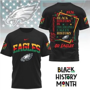 Philadelphia Eagles Black History Month Anniversary NFL Football Fan T Shirt Philadelphia Eagles Black History Month Anniversary NFL Football Fan T Shirt