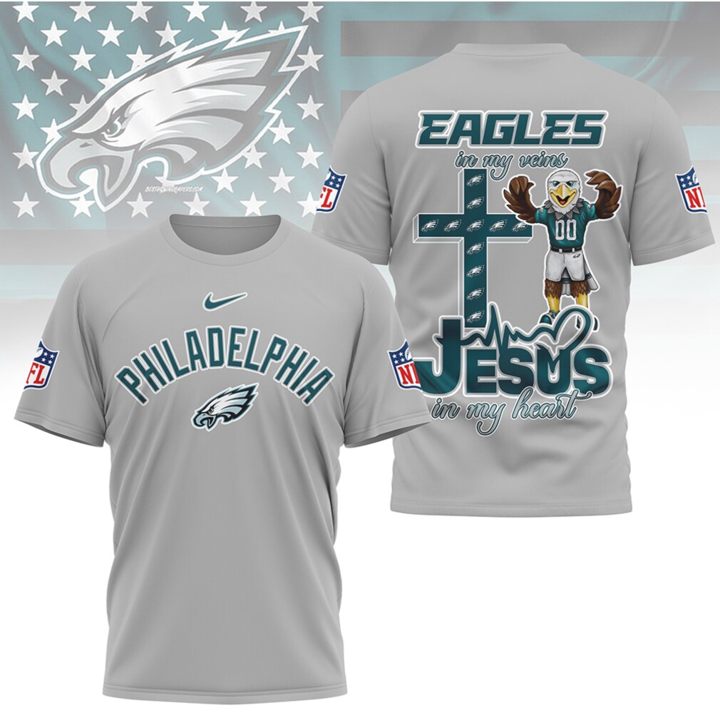 Philadelphia Eagles Jesus In My Heart Christian Faith Football Fan Graphic T Shirt Philadelphia Eagles Jesus In My Heart Christian Faith Football Fan Graphic T Shirt