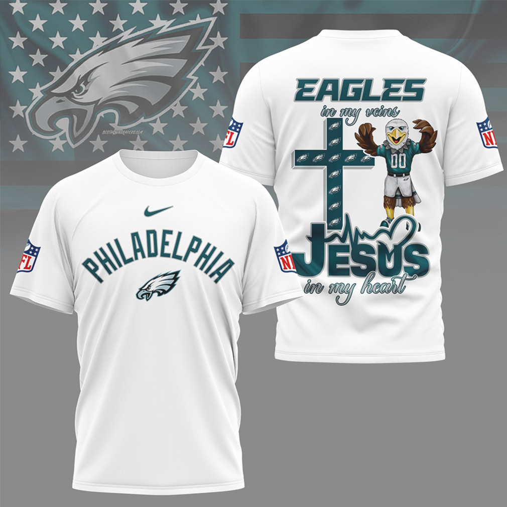 Philadelphia Eagles Jesus In My Heart Christian Faith Football Fan Graphic T Shirt Philadelphia Eagles Jesus In My Heart Christian Faith Football Fan Graphic T Shirt