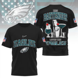 Philadelphia Eagles This Bartender Loves The Eagles Retro NFL Football Fan T Shirt