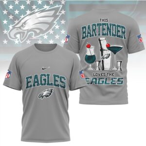 Philadelphia Eagles This Bartender Loves The Eagles Retro NFL Football Fan T Shirt