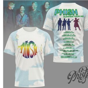 Phish Summer Tour 2026 Rainbow Fish Tie Dye Style T Shirt Phish Summer Tour 2026 Rainbow Fish Tie Dye Style T Shirt