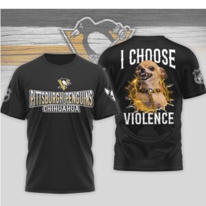 Pittsburgh Penguins I Choose Violence Angry Chihuahua Dog Funny Hockey Fan Shirt