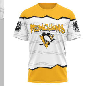 Pittsburgh Penguins Puck Yeah Skeleton Gold 90s Hockey Fan Shirt