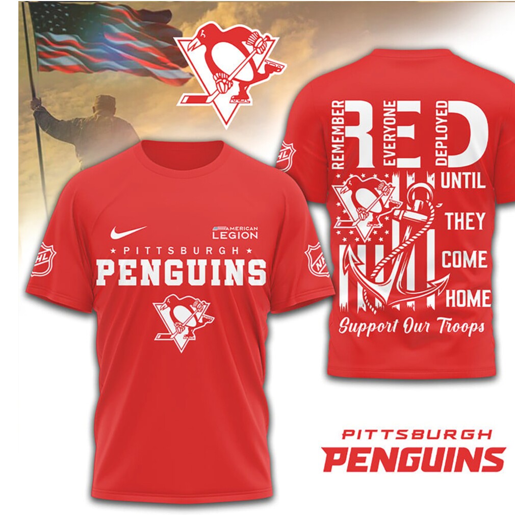 Pittsburgh Penguins R.E.D. Friday Military Support Remember Everyone Deployed Hockey Shirt Pittsburgh Penguins R.E.D. Friday Military Support Remember Everyone Deployed Hockey Shirt