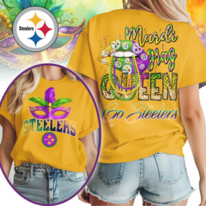 Pittsburgh Slers Mardi Gras Queen Game Day Festive Football Graphic T Shirt
