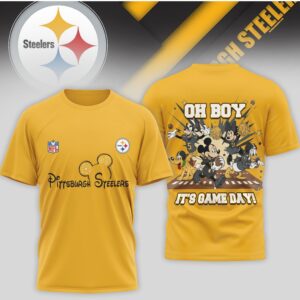 Pittsburgh Steelers Mickey Mouse Oh Boy It’s Game Day Gold Football Fan Shirt