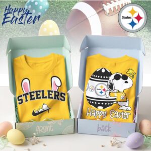Pittsburgh Steelers Snoopy Happy Easter Bunny Ears Nike Logo Football Fan Shirt