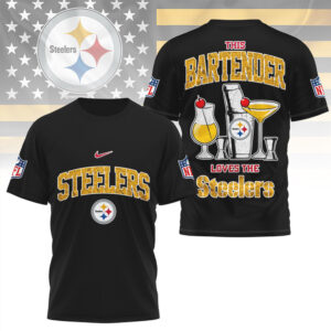 Pittsburgh Steelers This Bartender Loves The Steelers Vintage Game Day T Shirt