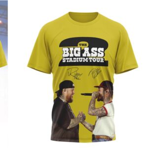 Post Malone Jelly Roll The Big Ass Stadium Tour 2025 Vintage Country Rock Hoodie