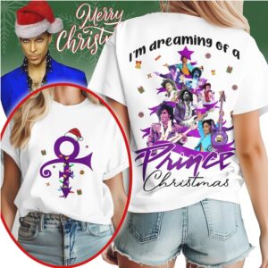 Prince Christmas I’m Dreaming Of A Prince Christmas Purple Holiday Graphic T Shirt Prince Christmas I’m Dreaming Of A Prince Christmas Purple Holiday Graphic T Shirt