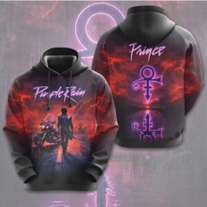 Prince Purple Rain Rock Legend Graphic Hoodie Vintage Music Artist Tribute Hoodie