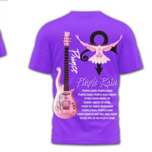 Prince Purple Rain Tribute Pink Guitar Dove Graphic Music T Shirt Prince Purple Rain Tribute Pink Guitar Dove Graphic Music T Shirt