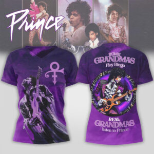 Prince Real Grandmas Listen To Prince Purple Graphic Tribute Shirt Hoodie Collection T Shirt
