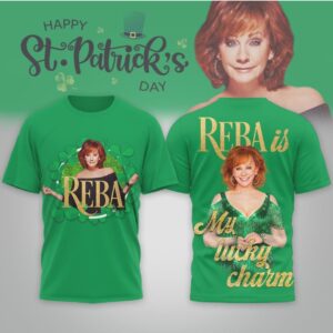Reba McEntire Is My Lucky Charm St Patrick's Day Vintage Country Music Graphic Shirt