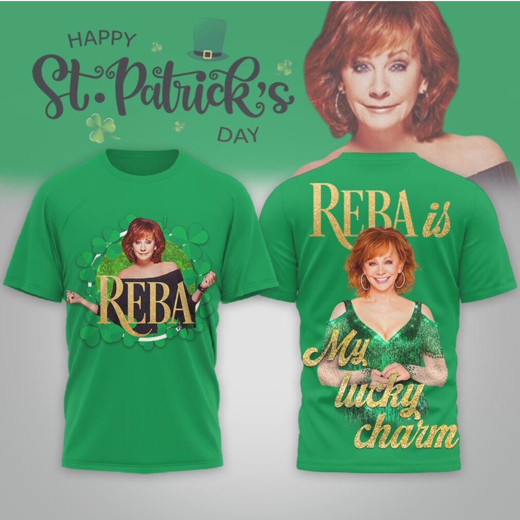 Reba McEntire Is My Lucky Charm St Patrick's Day Vintage Country Music Graphic Shirt Reba McEntire Is My Lucky Charm St Patrick's Day Vintage Country Music Graphic Shirt
