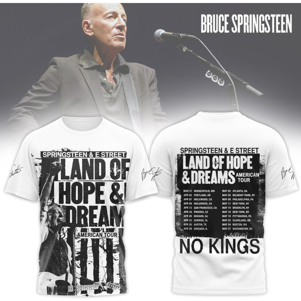 Bruce Springsteen Land Of Hope and Dreams American Tour Vintage Graphic Apparel Collection Hoodie Bruce Springsteen Land Of Hope and Dreams American Tour Vintage Graphic Apparel Collection Hoodie