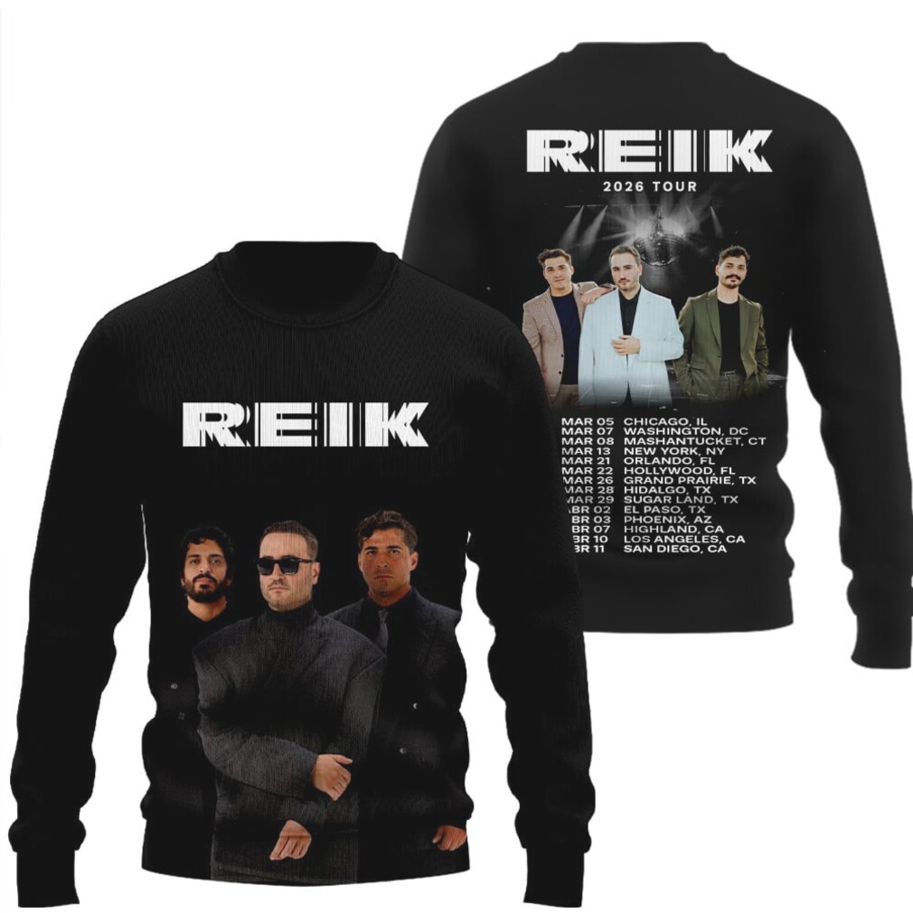 Reik 2026 World Tour Dates Official Band Portrait Graphic T Shirt Reik 2026 World Tour Dates Official Band Portrait Graphic T Shirt