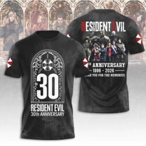 Resident Evil 30th Anniversary 1996 2026 Thank You For The Memories 3D Shirt