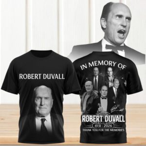 Rest In Peace Robert Duvall 1931 2026 Memorial Tribute Graphic Thank You Memories T Shirt