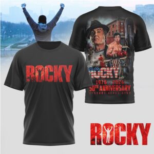 Rocky Balboa 50th Anniversary 1976 2026 Legends Never Stop Vintage Graphic Movie T Shirt Rocky Balboa 50th Anniversary 1976 2026 Legends Never Stop Vintage Graphic Movie T Shirt