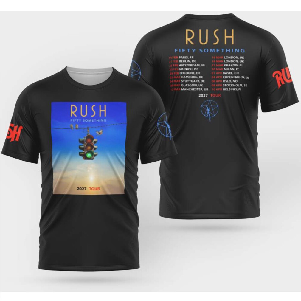 Rush Fifty Something 2027 World Tour Traffic Light Graphic Shirt Rush Fifty Something 2027 World Tour Traffic Light Graphic Shirt