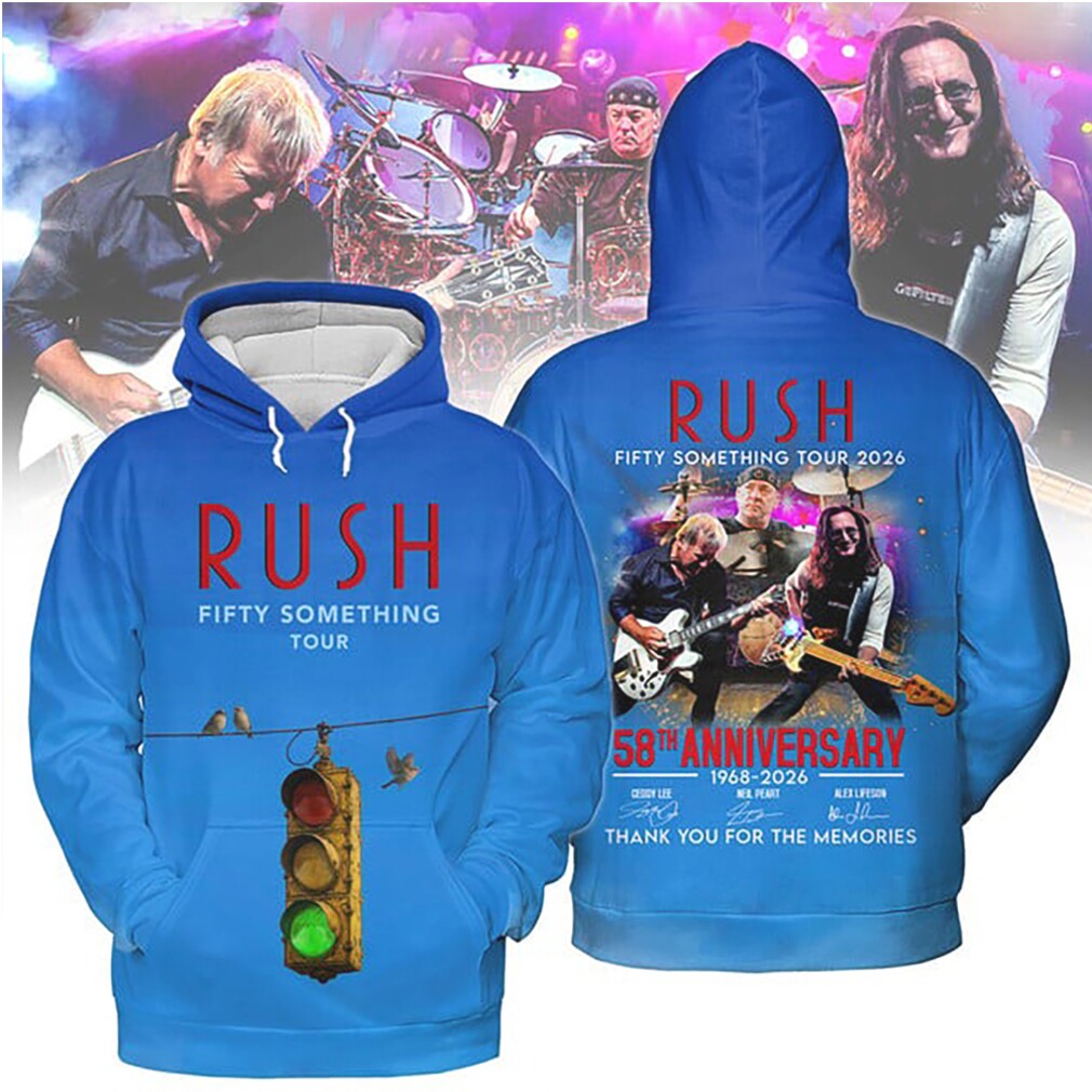 Rush Fifty Something 58th Anniversary 1968 2026 Thank You For The Memories Shirt Rush Fifty Something 58th Anniversary 1968 2026 Thank You For The Memories Shirt