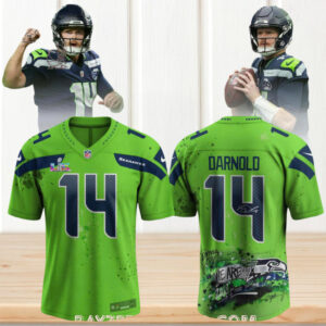 Sam Darnold Seattle Seahawks Super Bowl LX Lime Green Signed Graphic Fan Jersey Sam Darnold Seattle Seahawks Super Bowl LX Lime Green Signed Graphic Fan Jersey