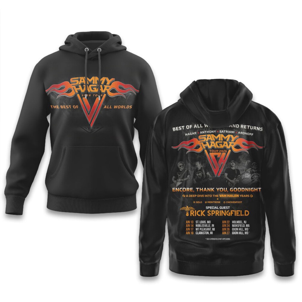 Sammy Hagar Best Of All Worlds Tour Rick Springfield Guest Star tshirt Sammy Hagar Best Of All Worlds Tour Rick Springfield Guest Star tshirt