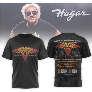Sammy Hagar Best Of All Worlds Tour Rick Springfield Guest Star tshirt