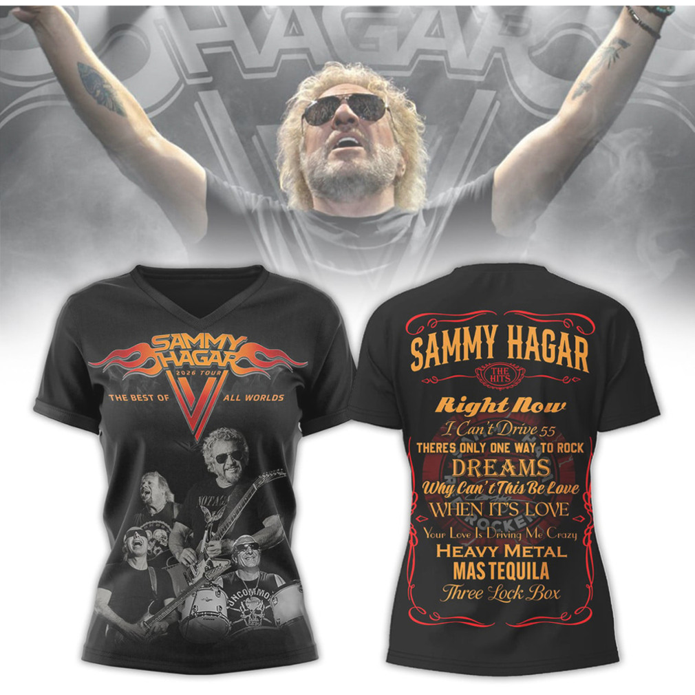 Sammy Hagar The Best Of All Worlds 2026 Tour Heavy Metal Rock T Shirt Sammy Hagar The Best Of All Worlds 2026 Tour Heavy Metal Rock T Shirt
