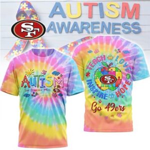 San Francisco 49ers Autism Awareness Teach Love Hope Puzzle NFL Fan T Shirt San Francisco 49ers Autism Awareness Teach Love Hope Puzzle NFL Fan T Shirt