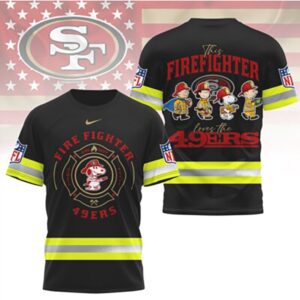 San Francisco 49ers Firefighter Snoopy Peanuts Custom Hero tshirt San Francisco 49ers Firefighter Snoopy Peanuts Custom Hero tshirt