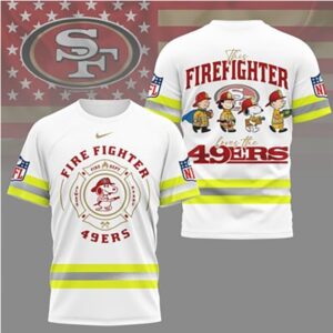 San Francisco 49ers Firefighter Snoopy Peanuts Custom Hero tshirt