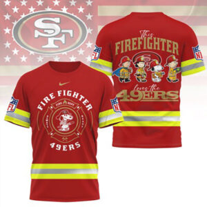 San Francisco 49ers Firefighter Snoopy Peanuts Custom Hero tshirt