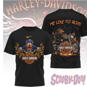 Scooby Doo Harley Davidson Motor Cycles Biker Style Graphic T Shirt Scooby Doo Harley Davidson Motor Cycles Biker Style Graphic T Shirt