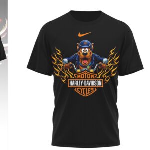 Scooby Doo Harley Davidson Motor Cycles Biker Style Graphic T Shirt