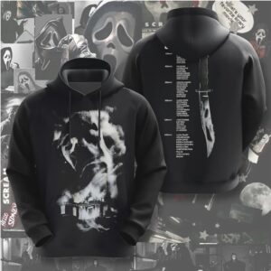 Scream 30th Anniversary Kill Tour Vintage Ghostface Knife Schedule Horror Movie Hoodie Scream 30th Anniversary Kill Tour Vintage Ghostface Knife Schedule Horror Movie Hoodie