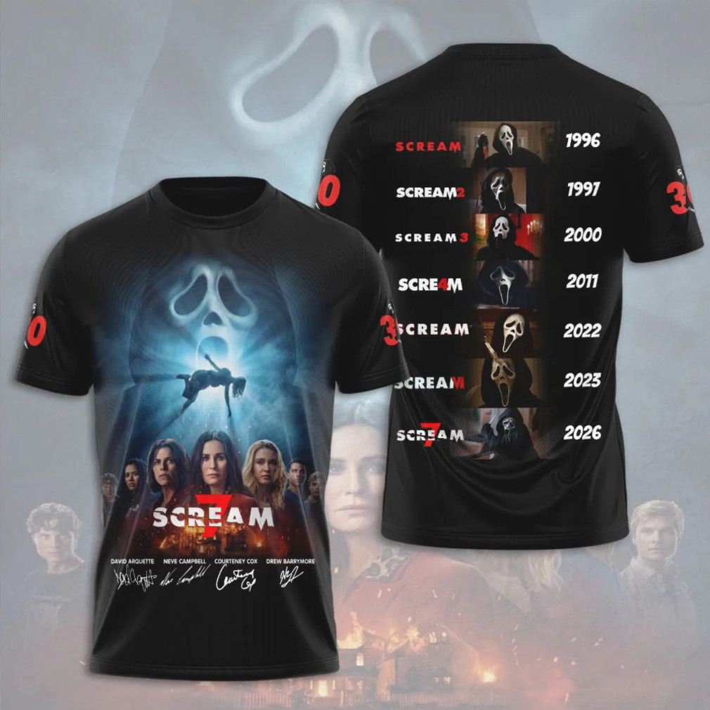 Scream 30th Anniversary Movie Timeline Vintage Horror Film Fan Hoodie Scream 30th Anniversary Movie Timeline Vintage Horror Film Fan Hoodie