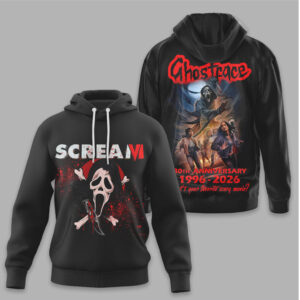 Scream 6 30th Anniversary 1996 2026 Ghostface Graphic Hoodie