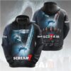 Scream 7 Double Ghostface Mask Graphic Blood Red Slasher Film Fan Gear Hoodie Scream 7 Double Ghostface Mask Graphic Blood Red Slasher Film Fan Gear Hoodie