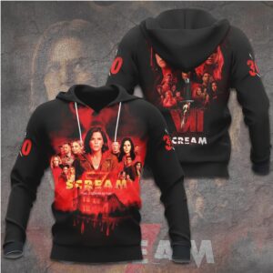 Scream 7 Final Girl Cast Poster Slasher Horror Movie Fan Hoodie Scream 7 Final Girl Cast Poster Slasher Horror Movie Fan Hoodie