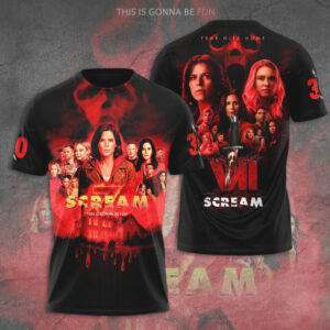 Scream 7 Final Girl Cast Poster Slasher Horror Movie Fan Hoodie