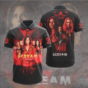 Scream 7 Final Girl Cast Poster Slasher Horror Movie Fan Hoodie
