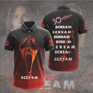 Scream 7 Ghostface Fire Mask Horror Franchise Legacy Timeline Graphic Hoodie