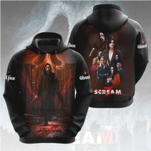Scream 7 Ghostface Horror Movie Vintage 90s Slasher Film Fan Hoodie Scream 7 Ghostface Horror Movie Vintage 90s Slasher Film Fan Hoodie