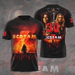 Scream 7 Horror Movie 30th Anniversary Vintage Slasher Film Hoodie